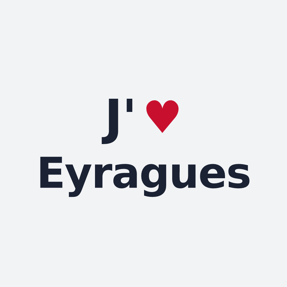 Poster personnalisé Eyragues — design J'aime Eyragues
