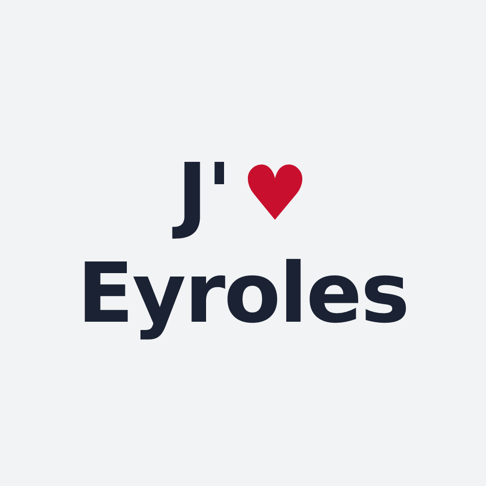Poster personnalisé Eyroles — design J'aime Eyroles