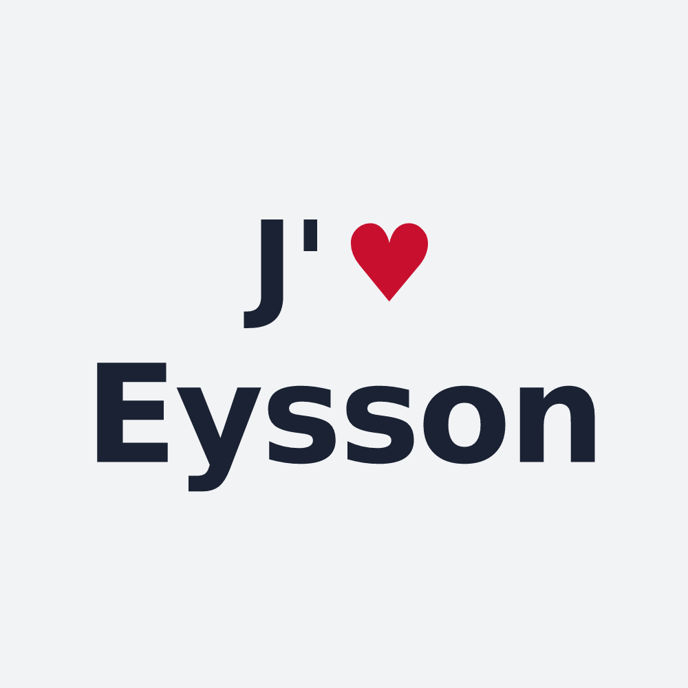 Poster personnalisé Eysson — design « J'aime Eysson » imprimé sur le poster