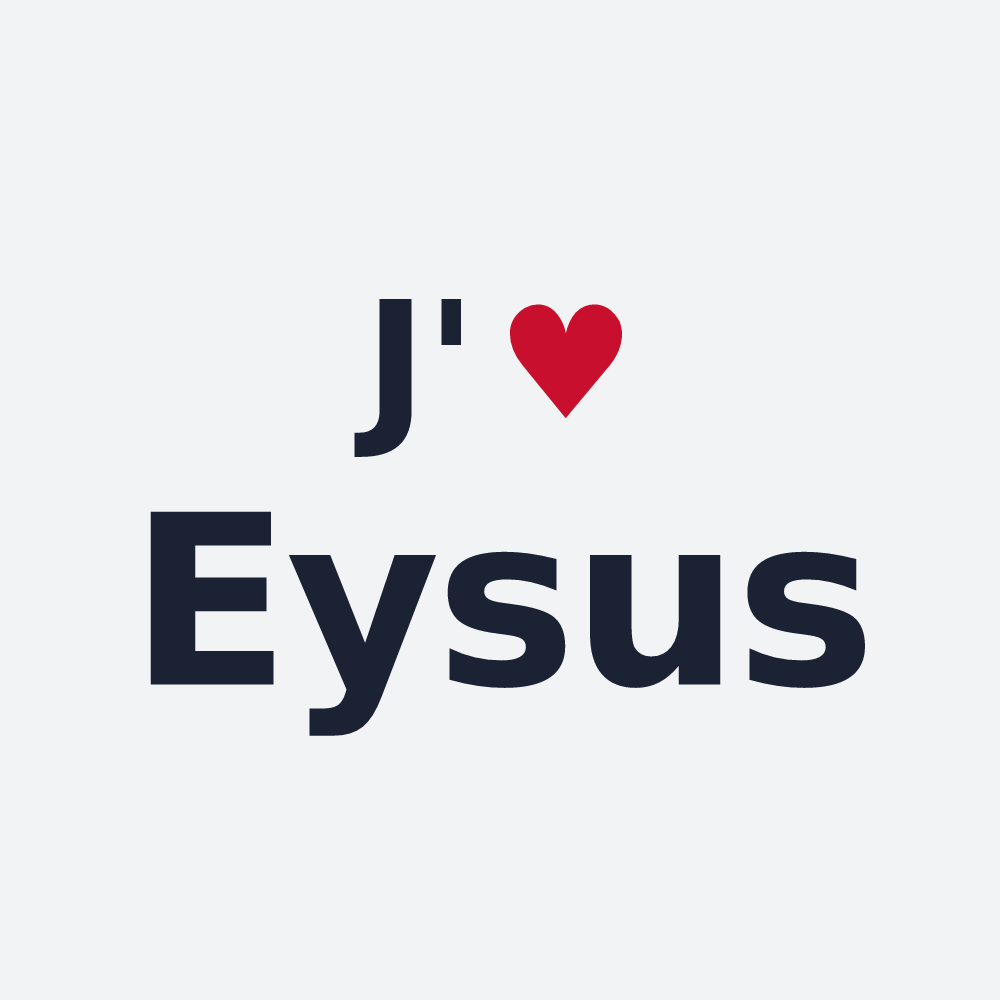 Poster personnalisé Eysus — design J'aime Eysus