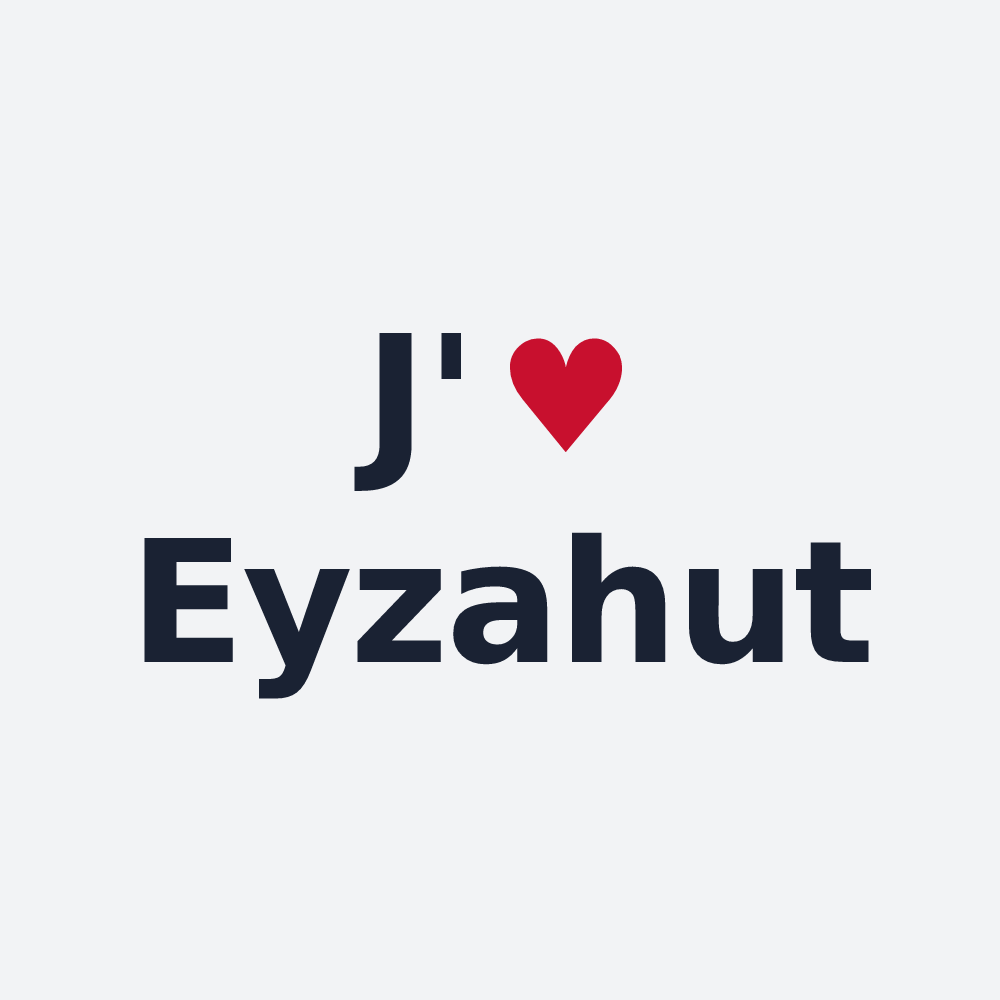 Poster personnalisé Eyzahut — design J'aime Eyzahut