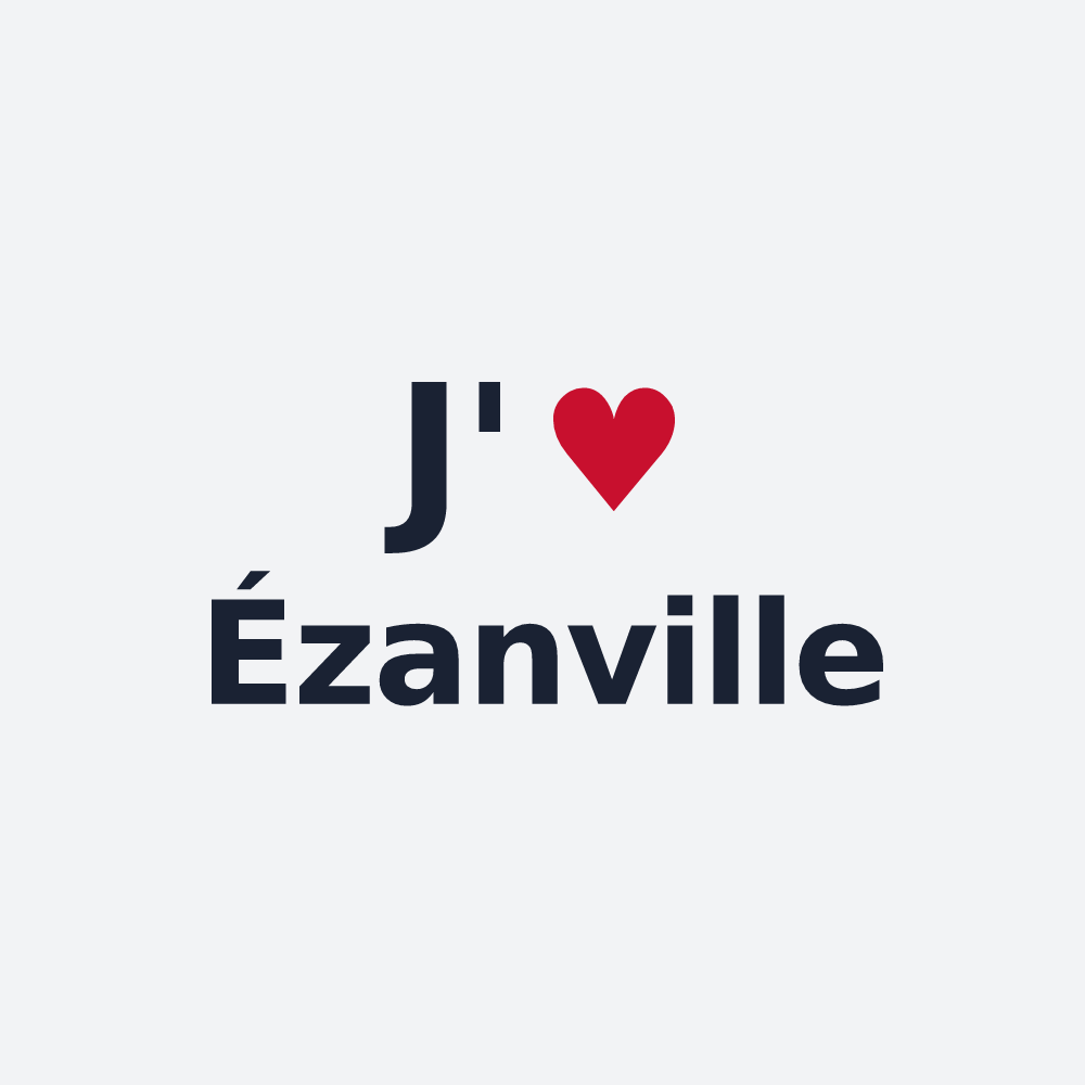 Poster personnalisé Ézanville — design J'aime Ézanville