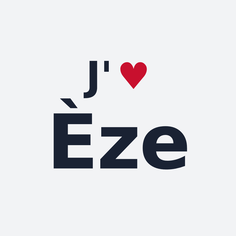 Poster personnalisé Èze — design J'aime Èze