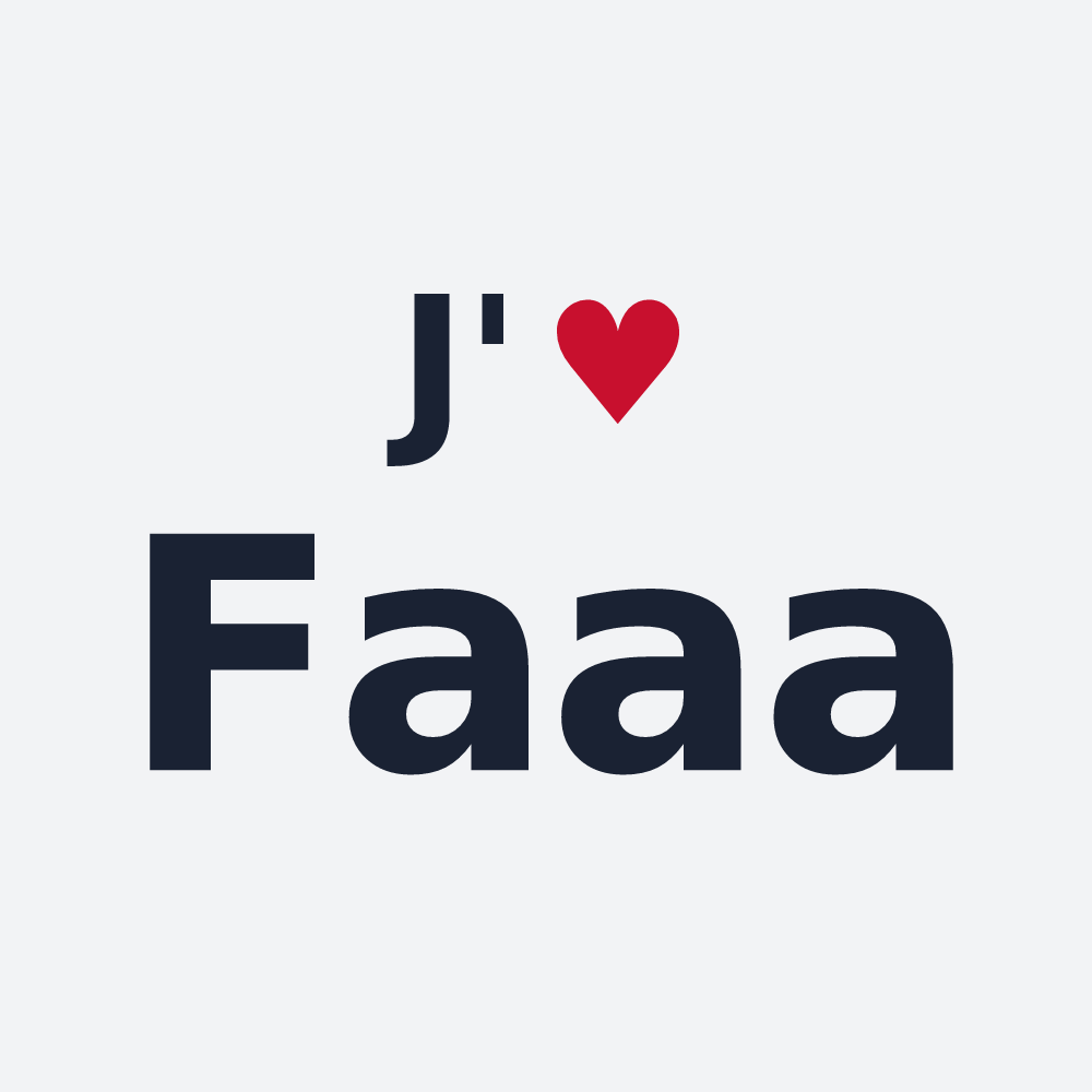 Poster personnalisé Faaa — design J'aime Faaa