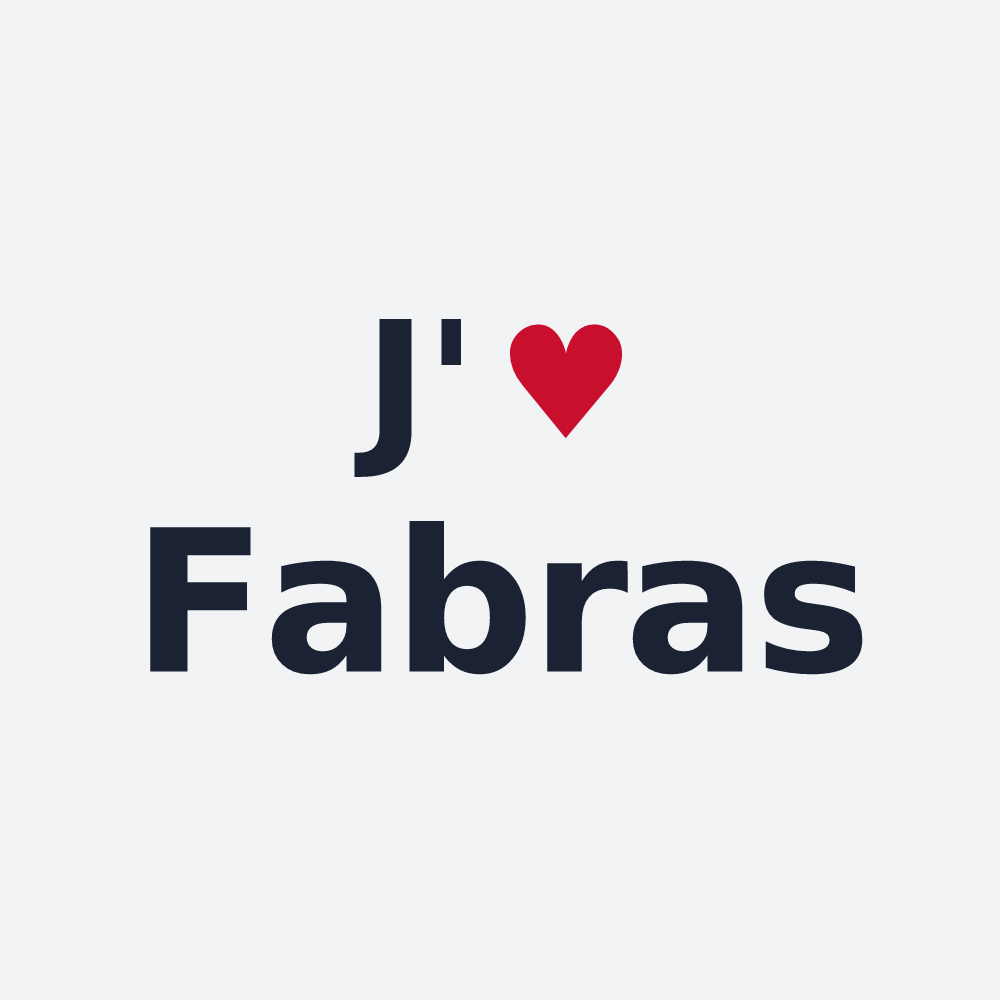 Poster personnalisé Fabras — design « J'aime Fabras » imprimé sur le poster