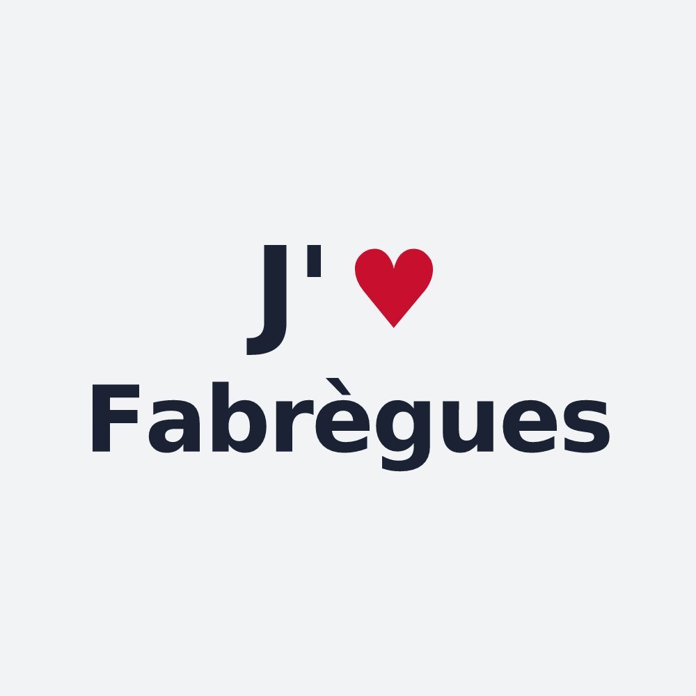 Poster personnalisé Fabrègues — design J'aime Fabrègues