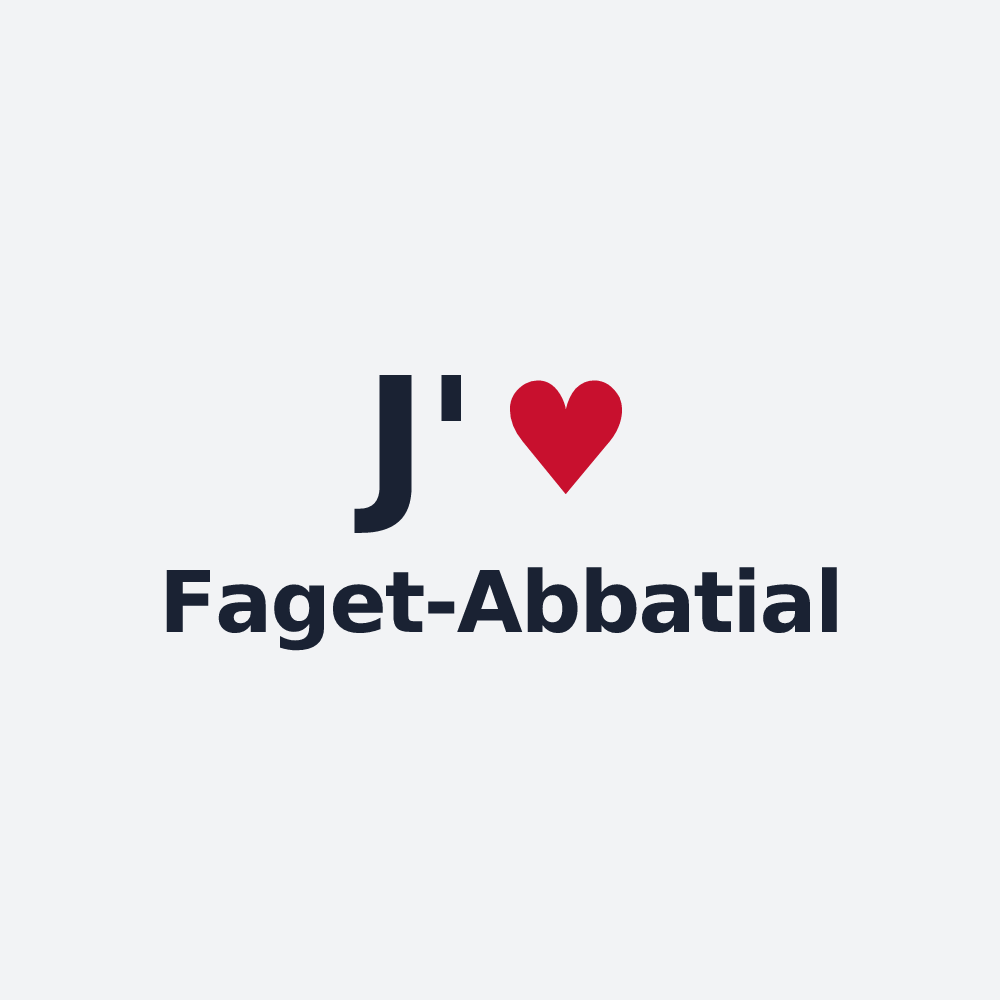 Poster personnalisé Faget-Abbatial — design J'aime Faget-Abbatial