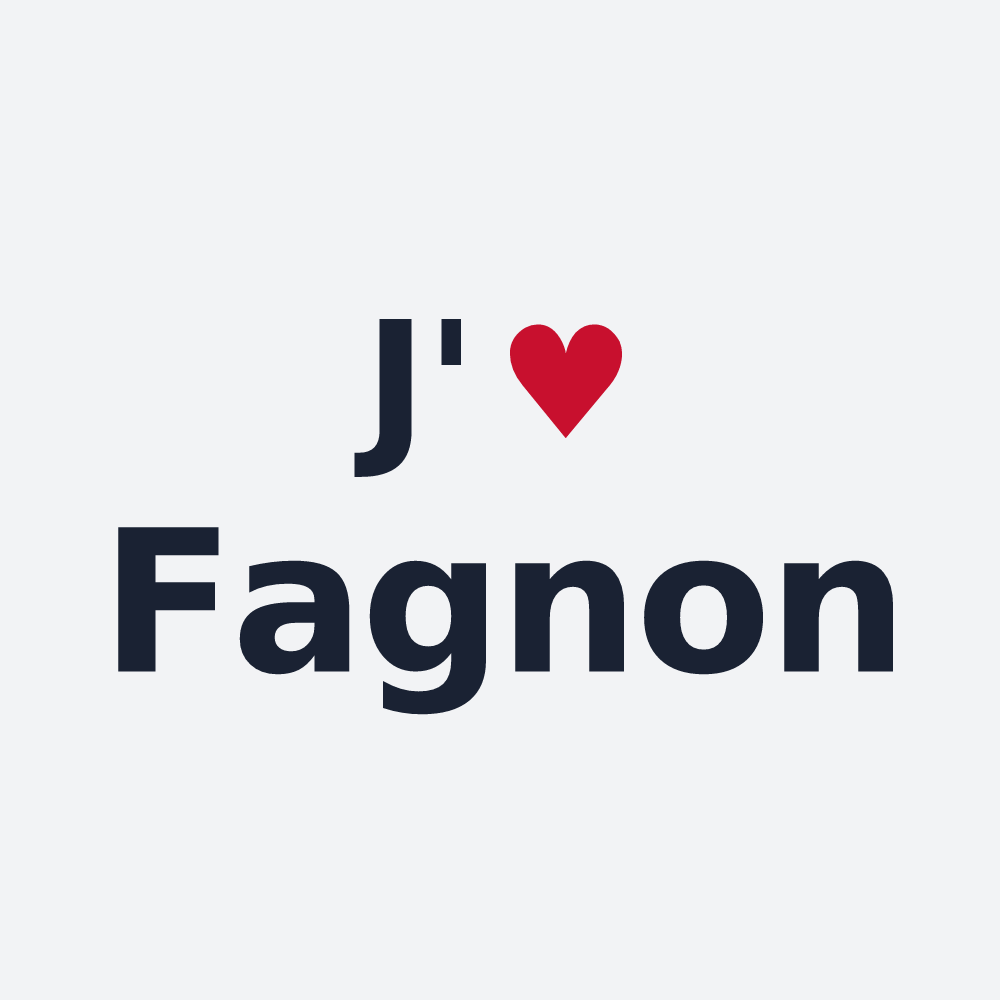 Poster personnalisé Fagnon — design « J'aime Fagnon » imprimé sur le poster