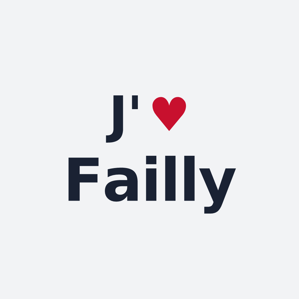 Poster personnalisé Failly — design J'aime Failly