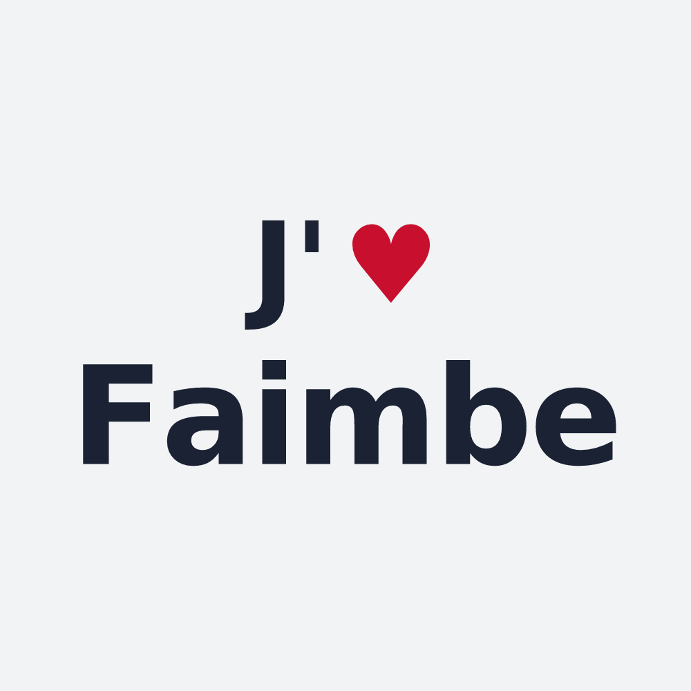 Poster personnalisé Faimbe — design J'aime Faimbe