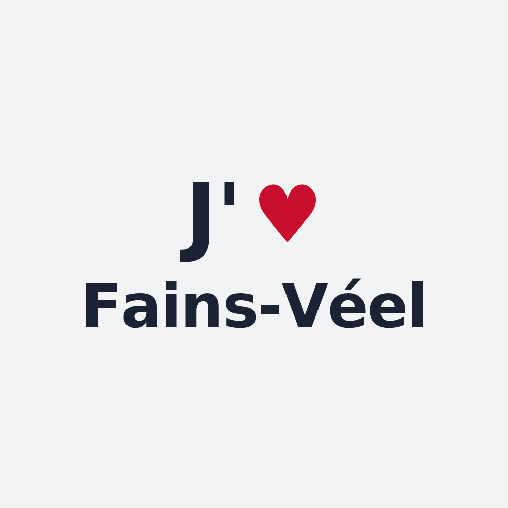 Poster personnalisé Fains-Véel — design J'aime Fains-Véel