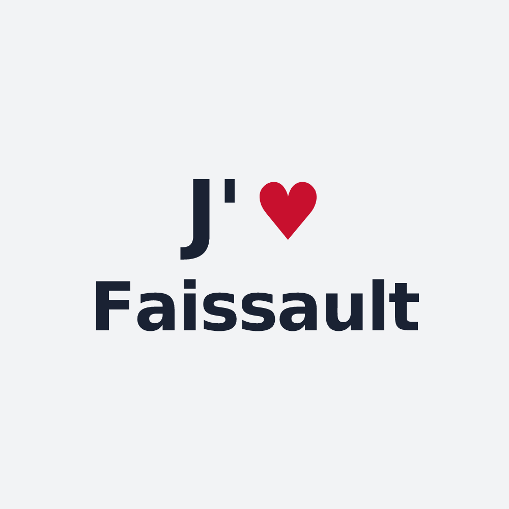 Poster personnalisé Faissault — design J'aime Faissault