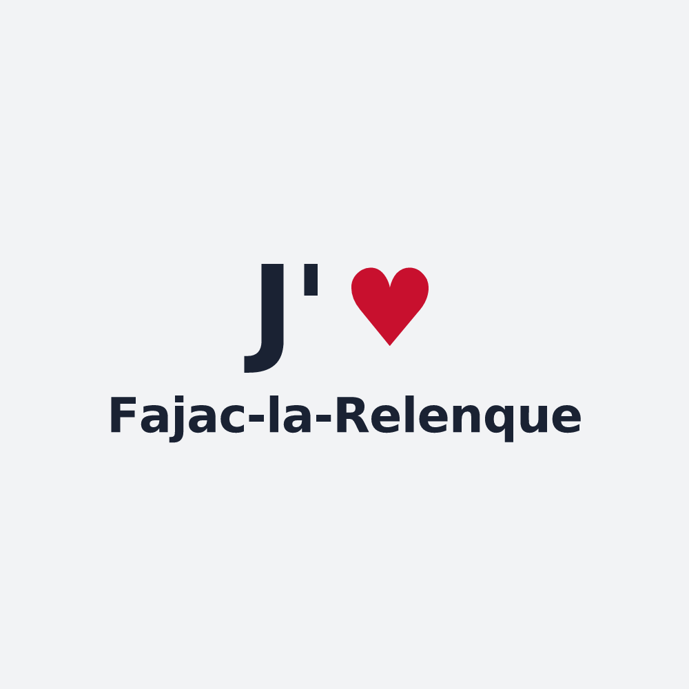 Poster personnalisé Fajac-la-Relenque — design J'aime Fajac-la-Relenque
