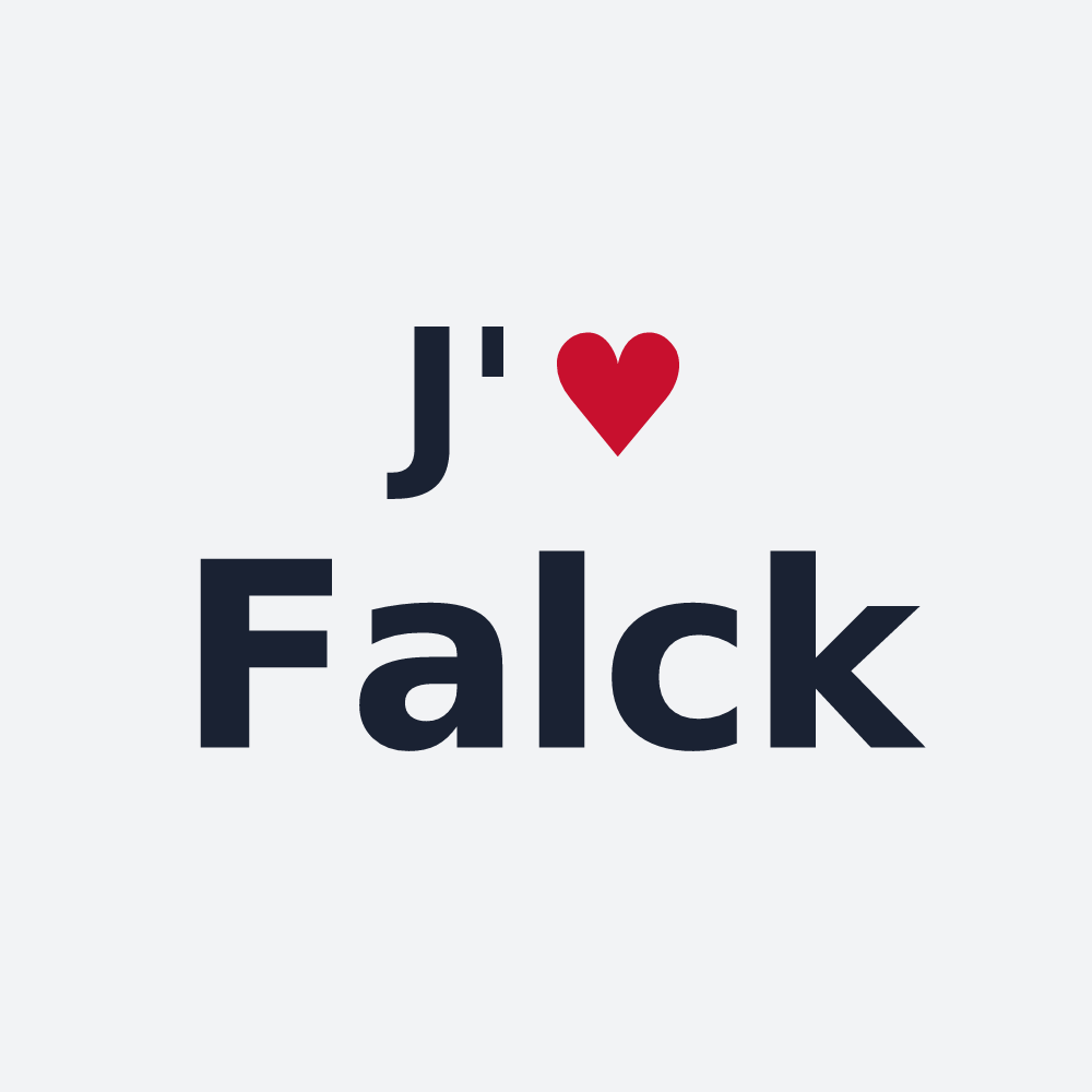 Poster personnalisé Falck — design J'aime Falck