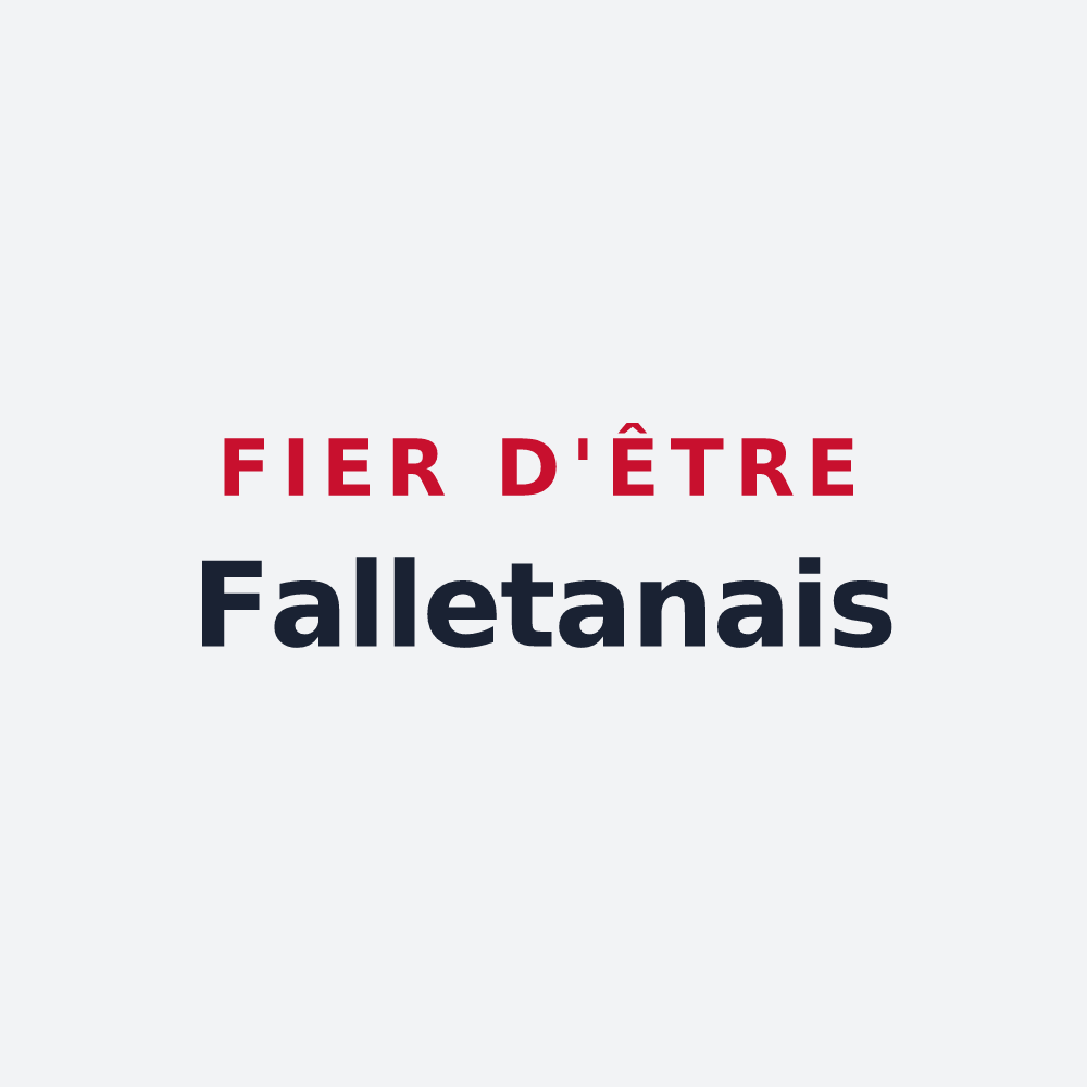Poster « Fier d'être Falletanais » — design pour Falletans
