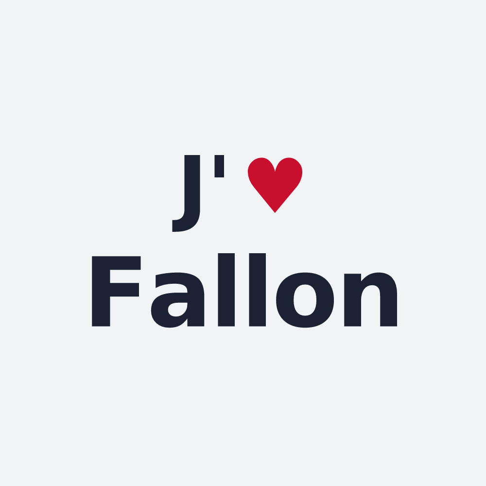 Poster personnalisé Fallon — design J'aime Fallon