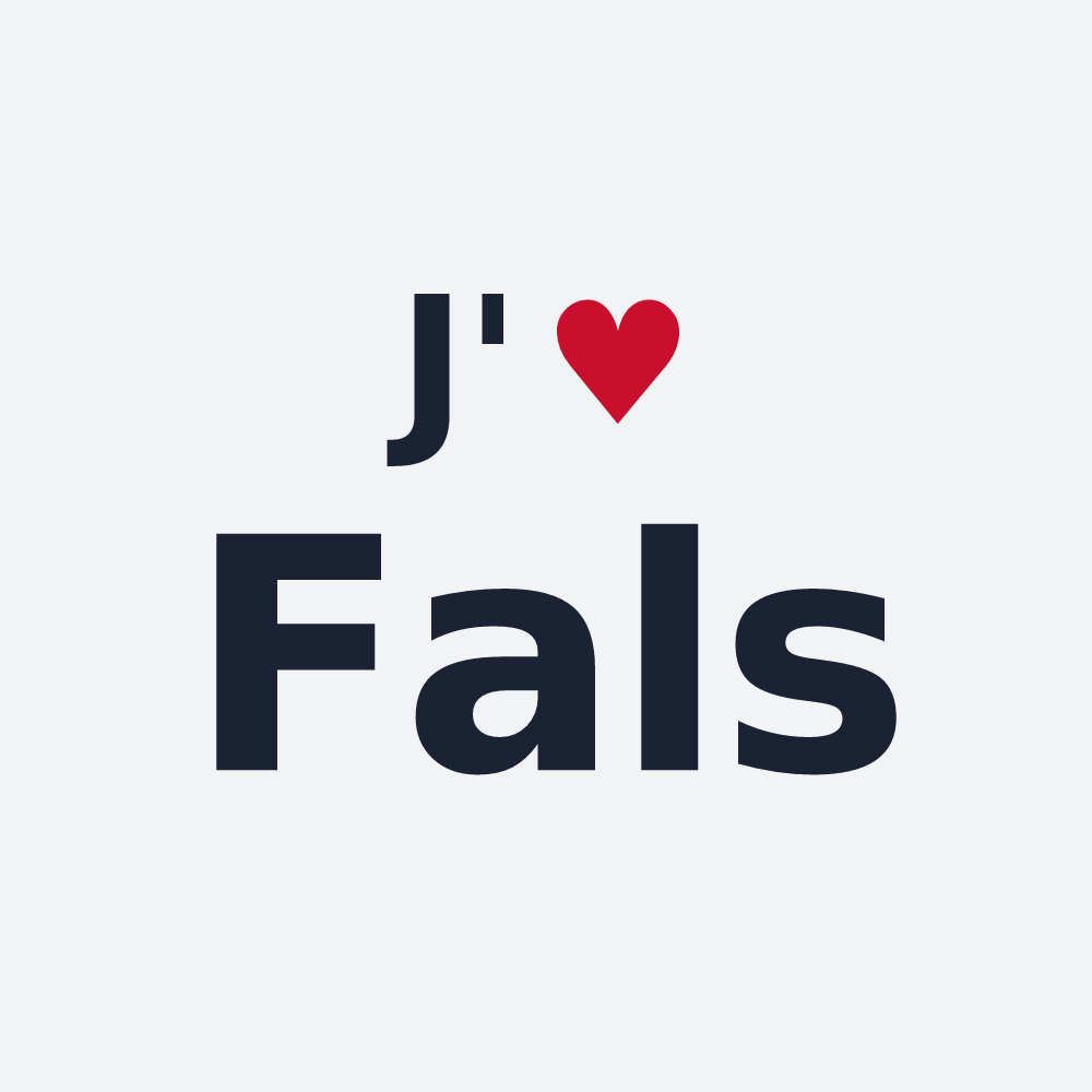 Poster personnalisé Fals — design J'aime Fals