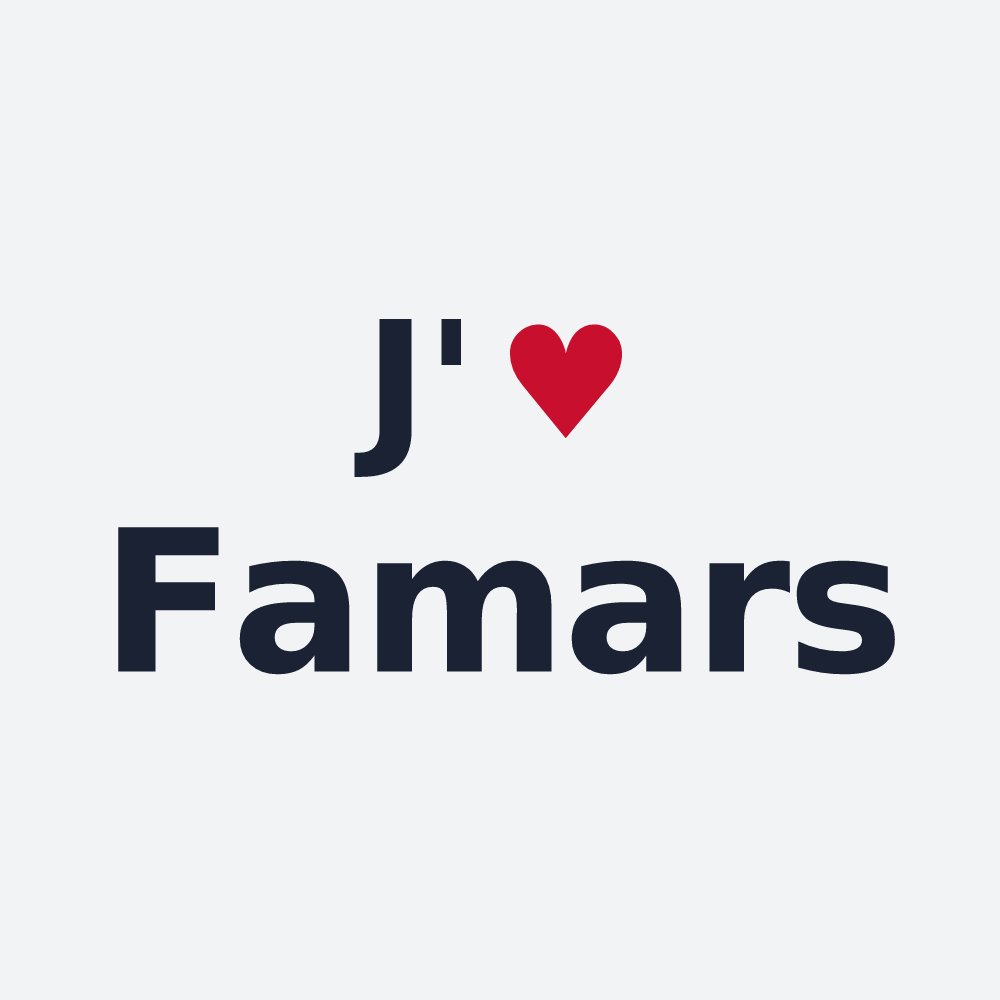 Poster personnalisé Famars — design J'aime Famars