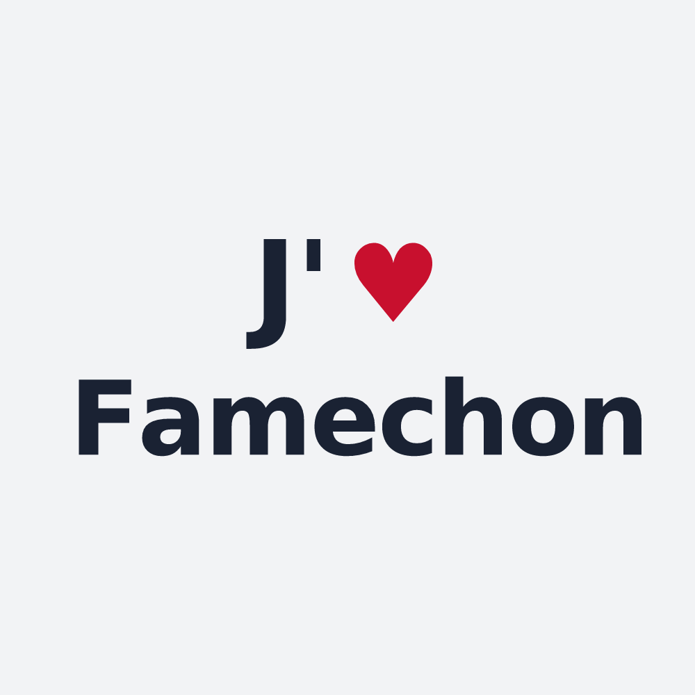 Poster personnalisé Famechon — design J'aime Famechon