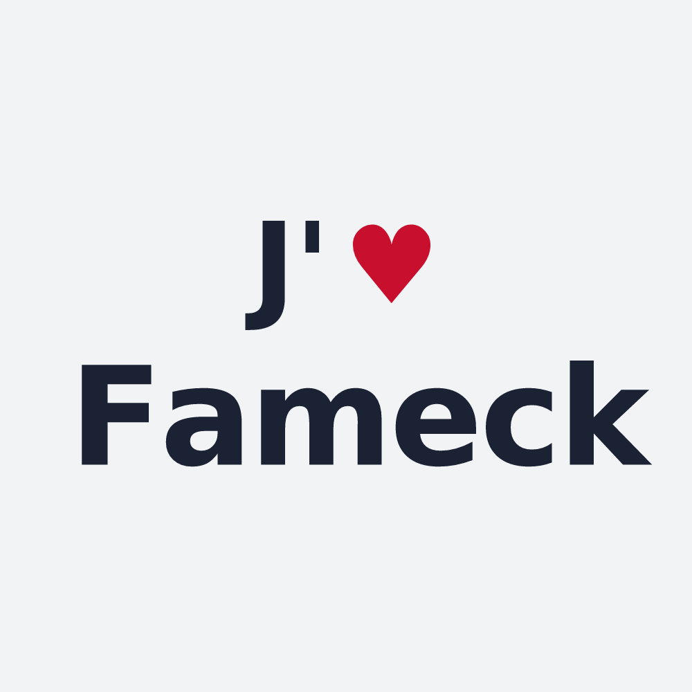 Poster personnalisé Fameck — design J'aime Fameck