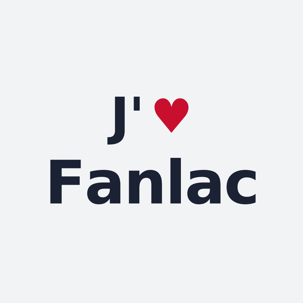 Poster personnalisé Fanlac — design J'aime Fanlac