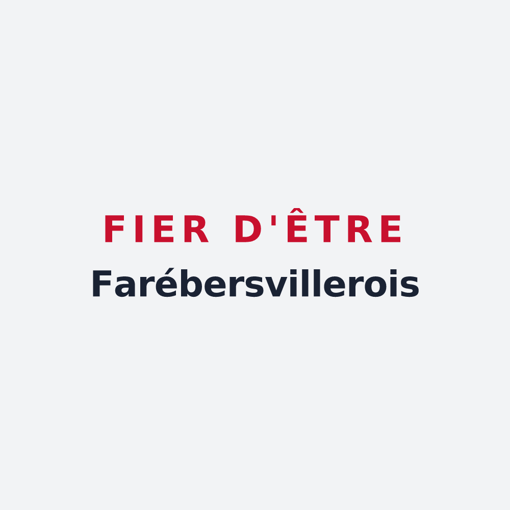 Poster « Fier d'être Farébersvillerois » — design pour Farébersviller