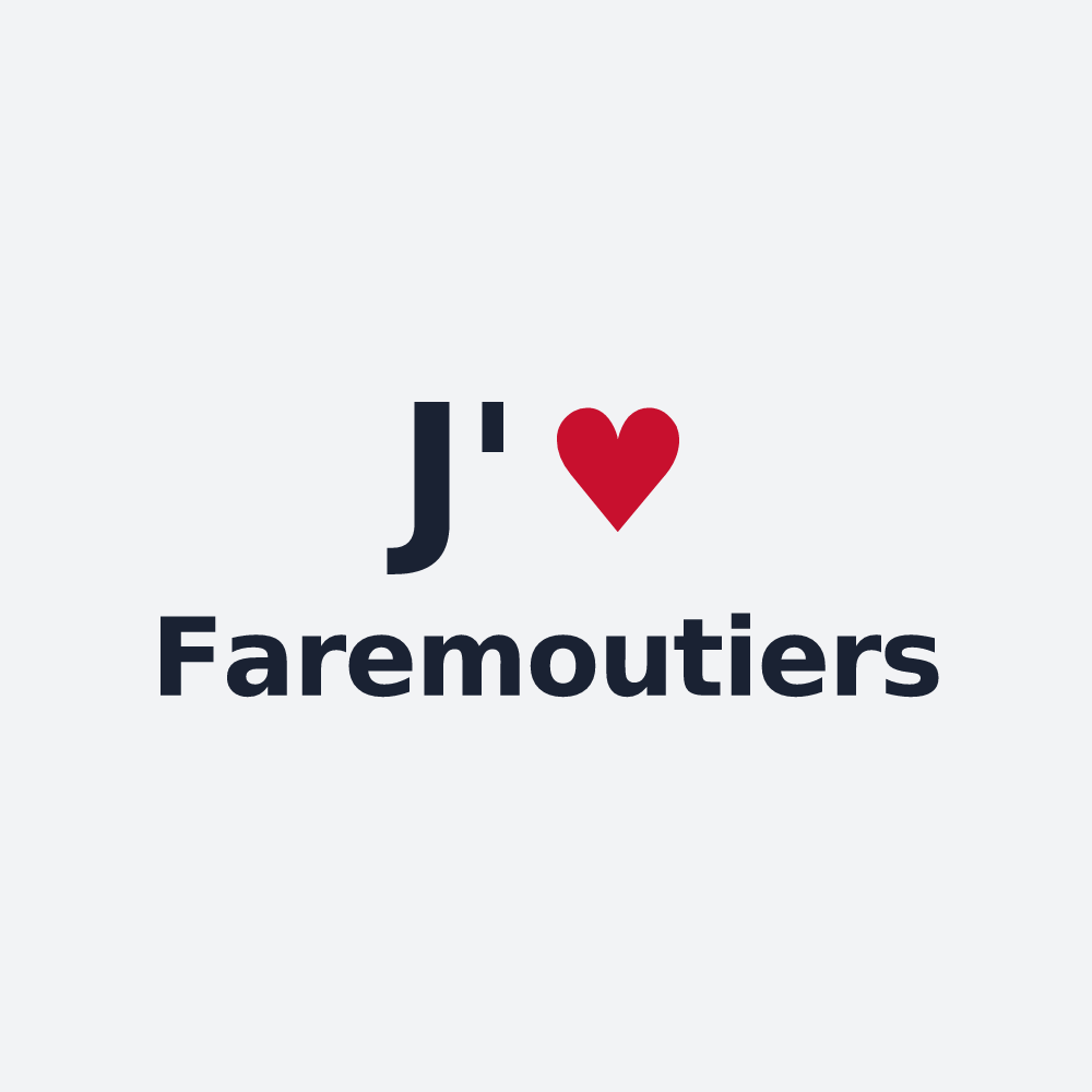Poster personnalisé Faremoutiers — design J'aime Faremoutiers