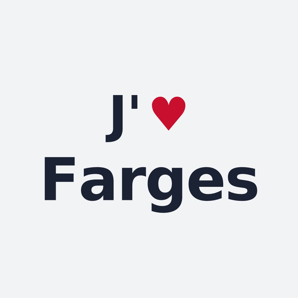 Poster personnalisé Farges — design J'aime Farges
