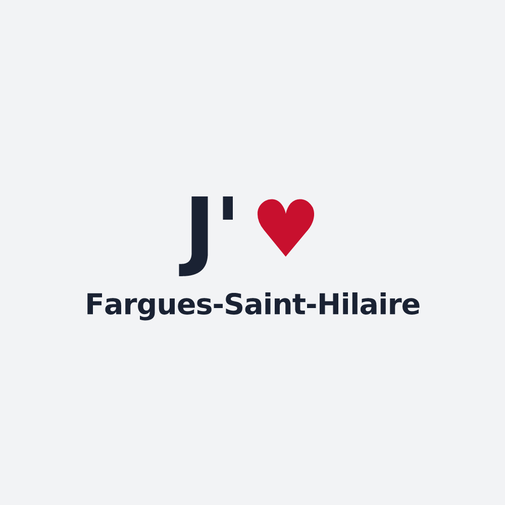 Poster personnalisé Fargues-Saint-Hilaire — design J'aime Fargues-Saint-Hilaire