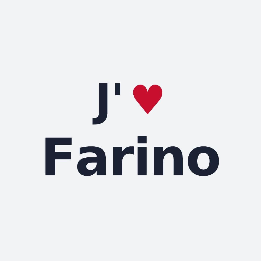 Poster personnalisé Farino — design J'aime Farino