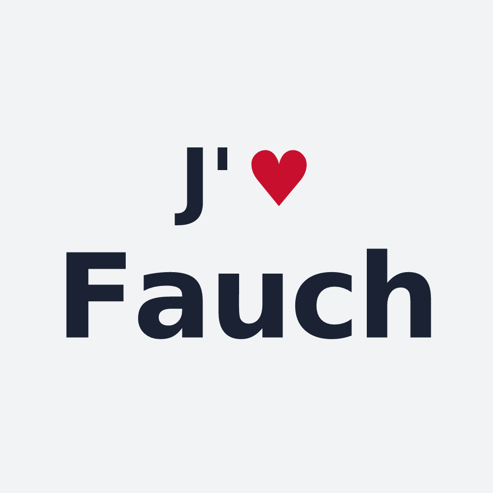 Poster personnalisé Fauch — design J'aime Fauch
