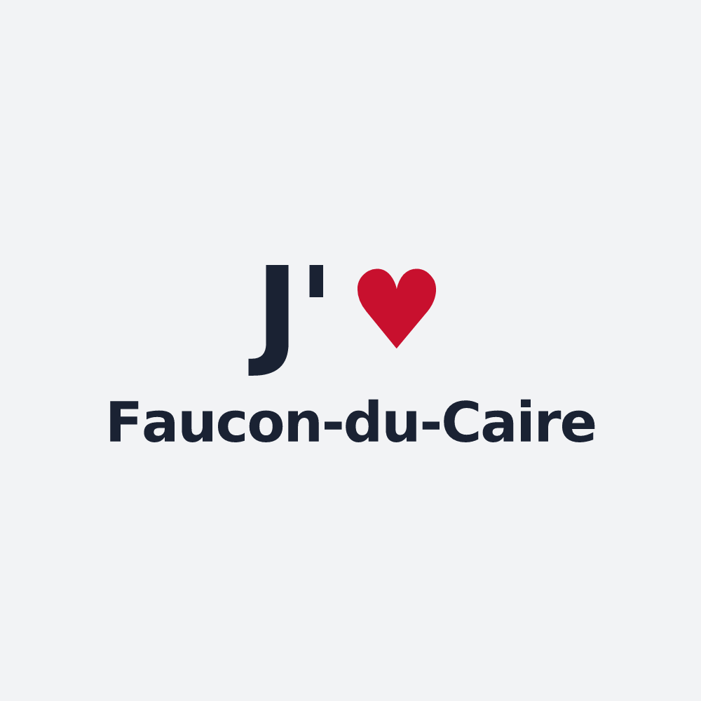 Poster personnalisé Faucon-du-Caire — design J'aime Faucon-du-Caire
