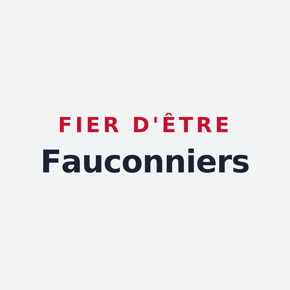 Poster « Fier d'être Fauconniers » — design pour Faucon-du-Caire