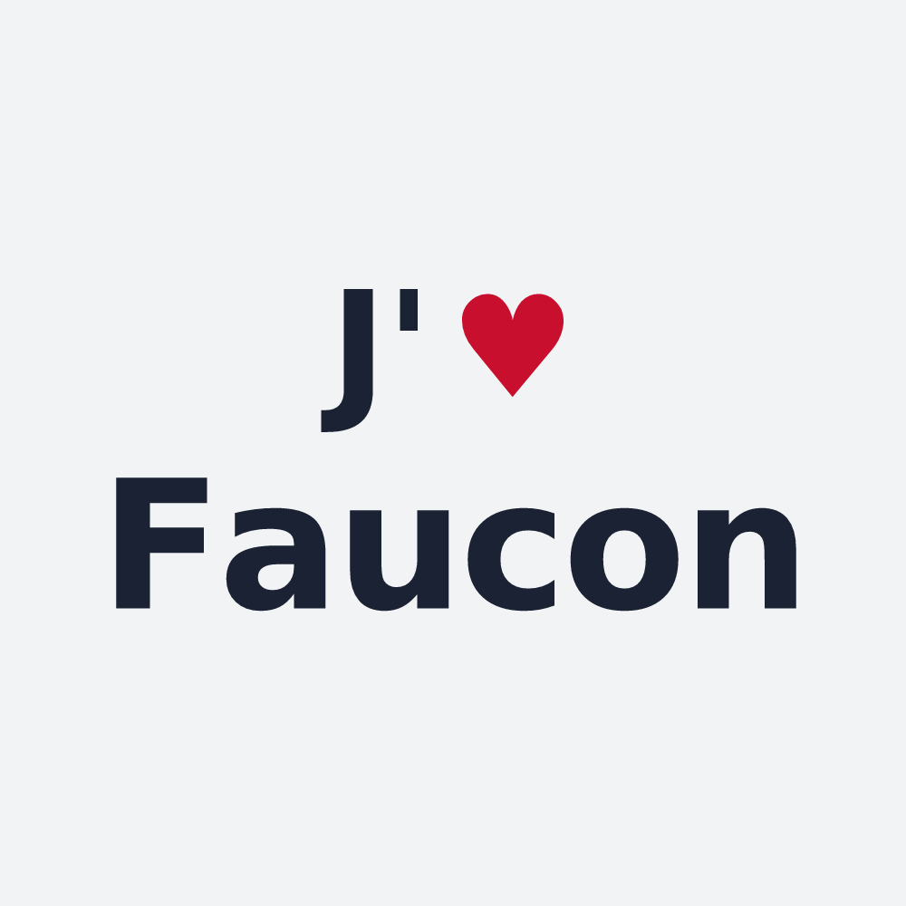 Poster personnalisé Faucon — design J'aime Faucon