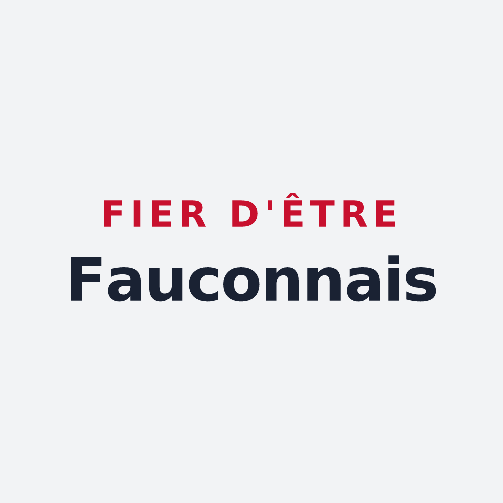 Poster « Fier d'être Fauconnais » — design pour Faucon