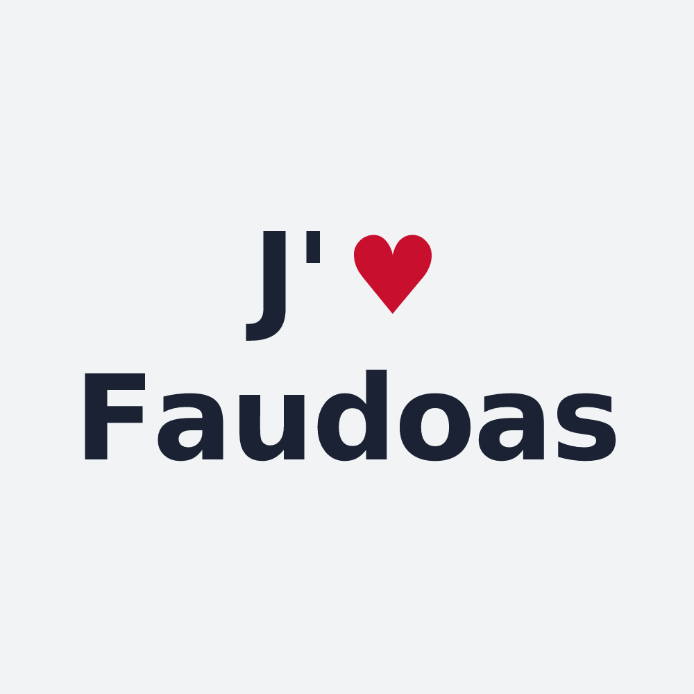 Poster personnalisé Faudoas — design « J'aime Faudoas » imprimé sur le poster