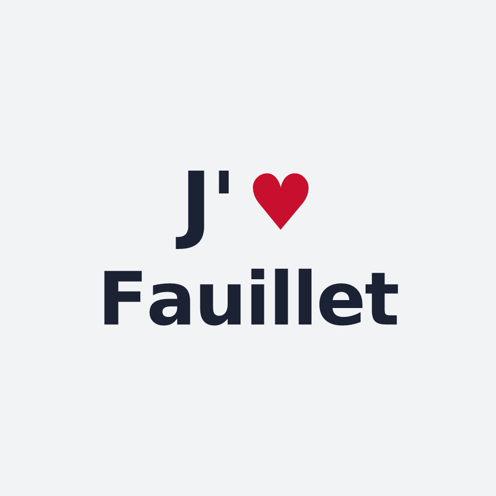 Poster personnalisé Fauillet — design J'aime Fauillet