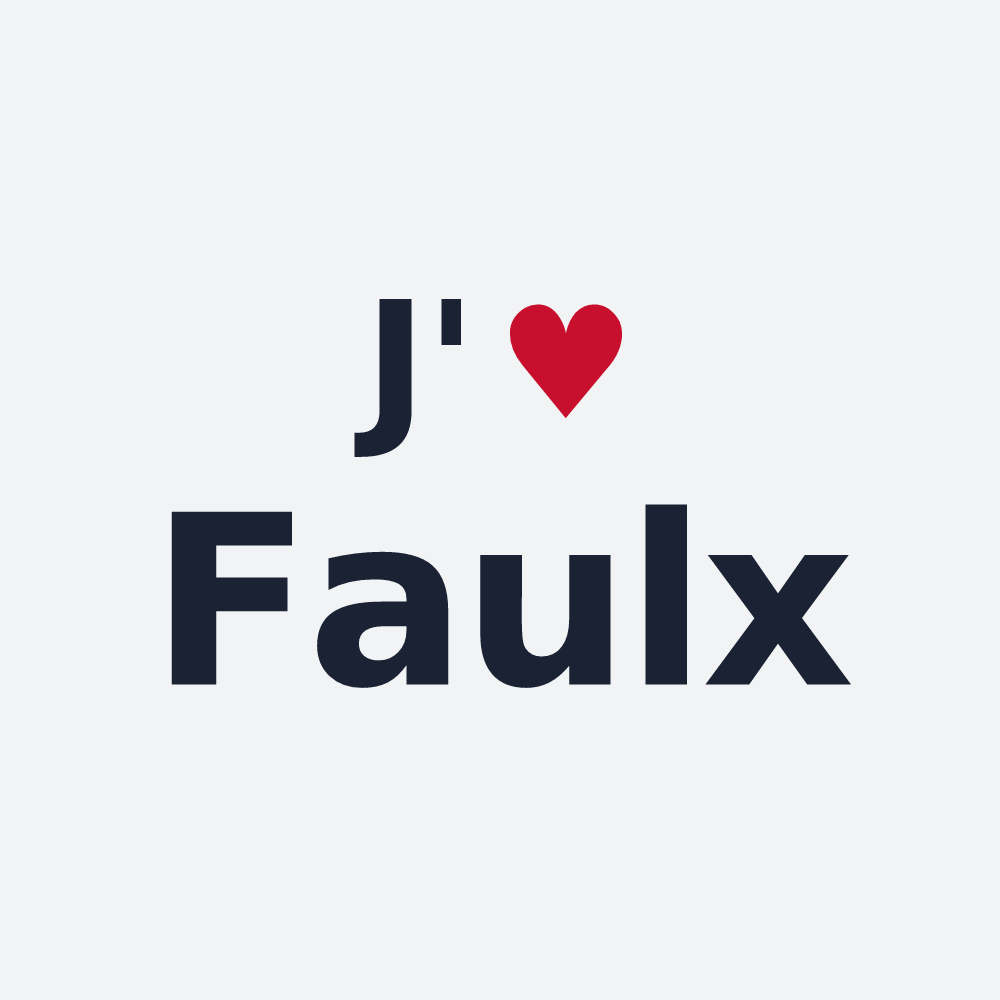 Poster personnalisé Faulx — design J'aime Faulx