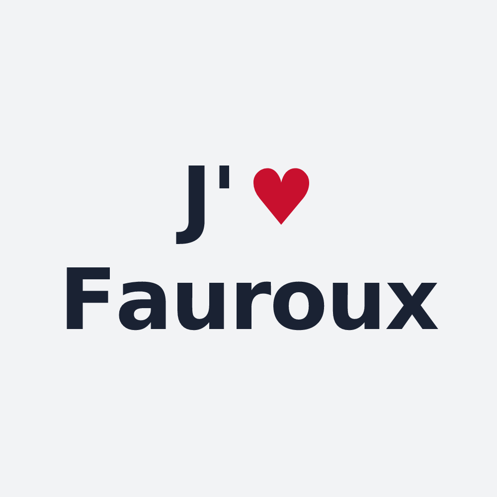 Poster personnalisé Fauroux — design J'aime Fauroux