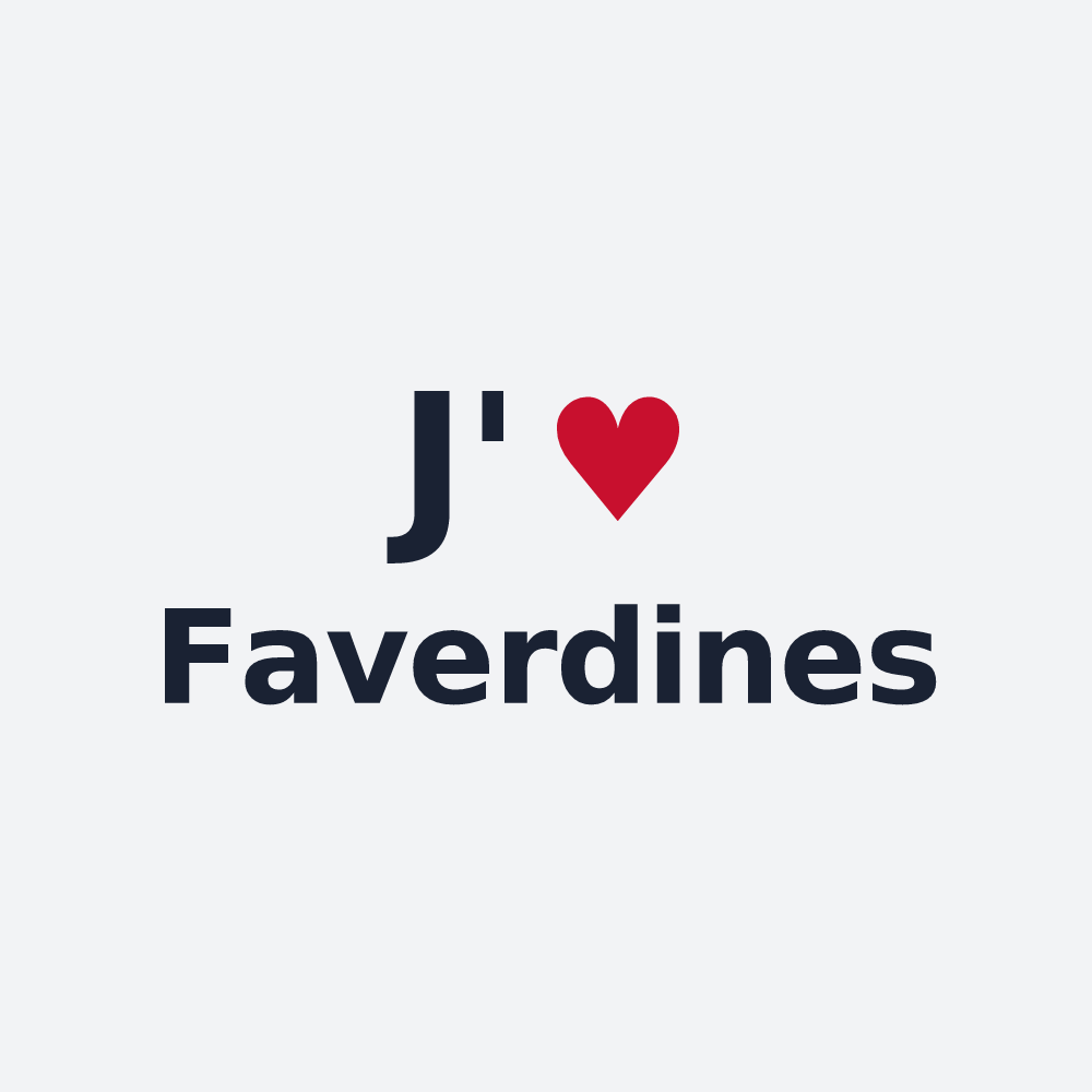 Poster personnalisé Faverdines — design J'aime Faverdines