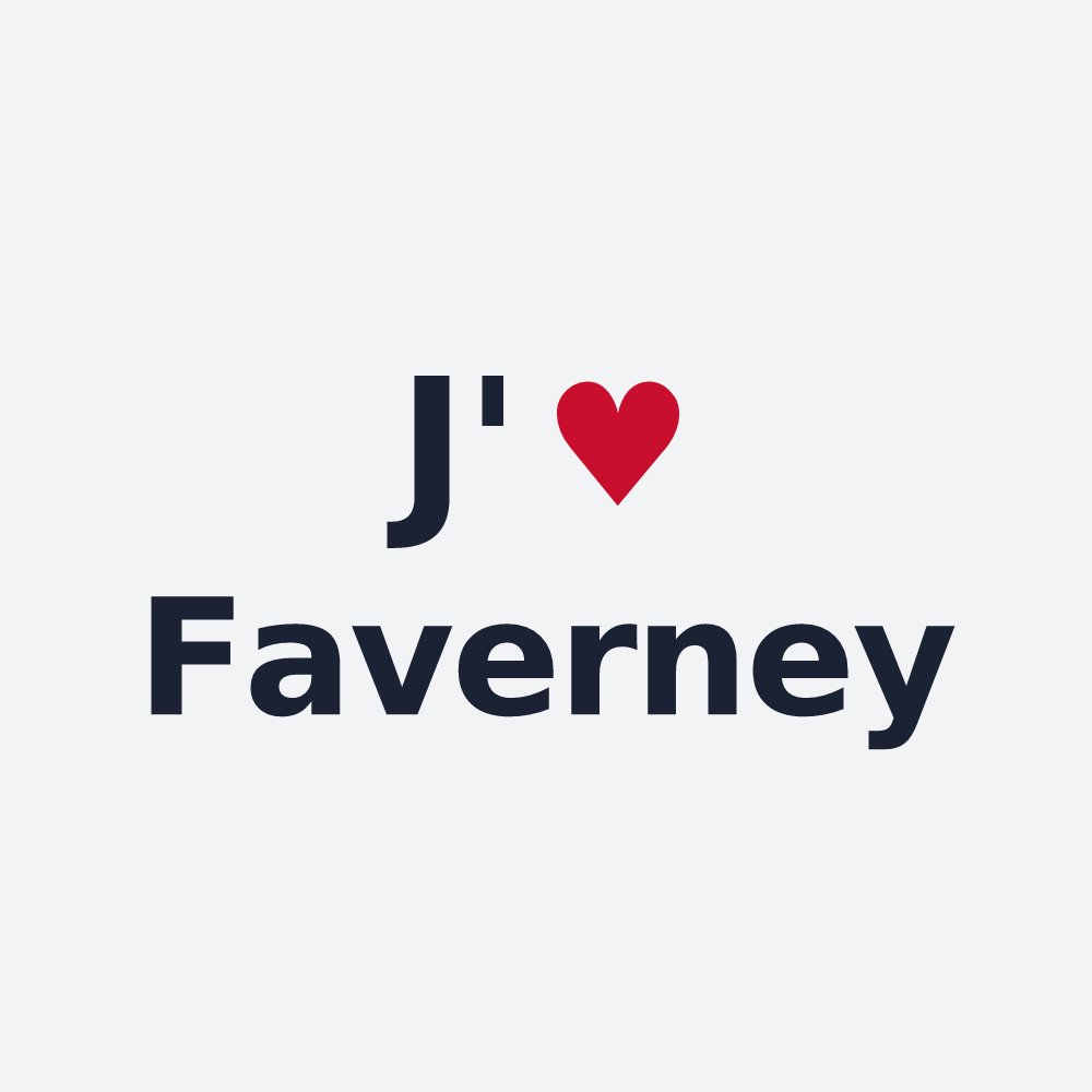 Poster personnalisé Faverney — design J'aime Faverney
