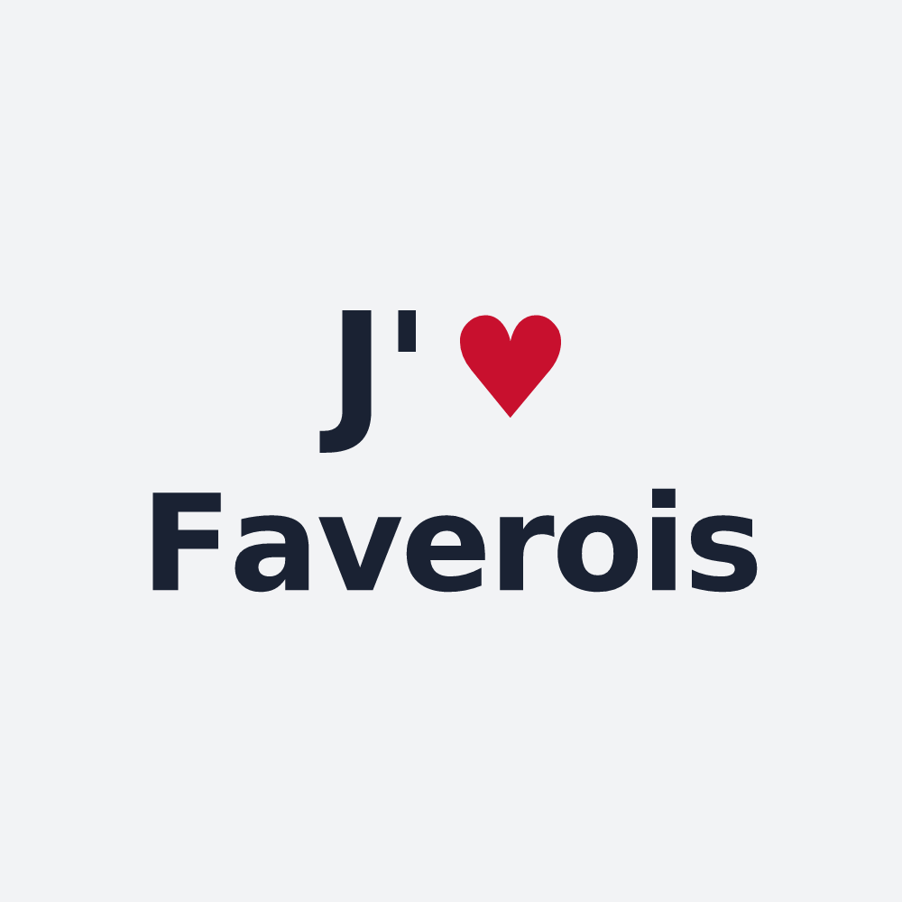 Poster personnalisé Faverois — design J'aime Faverois