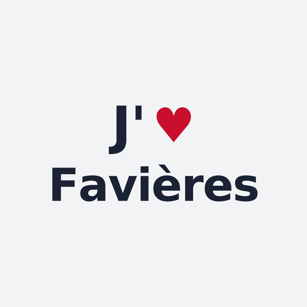 Poster personnalisé Favières — design J'aime Favières