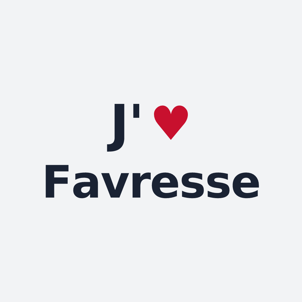 Poster personnalisé Favresse — design J'aime Favresse