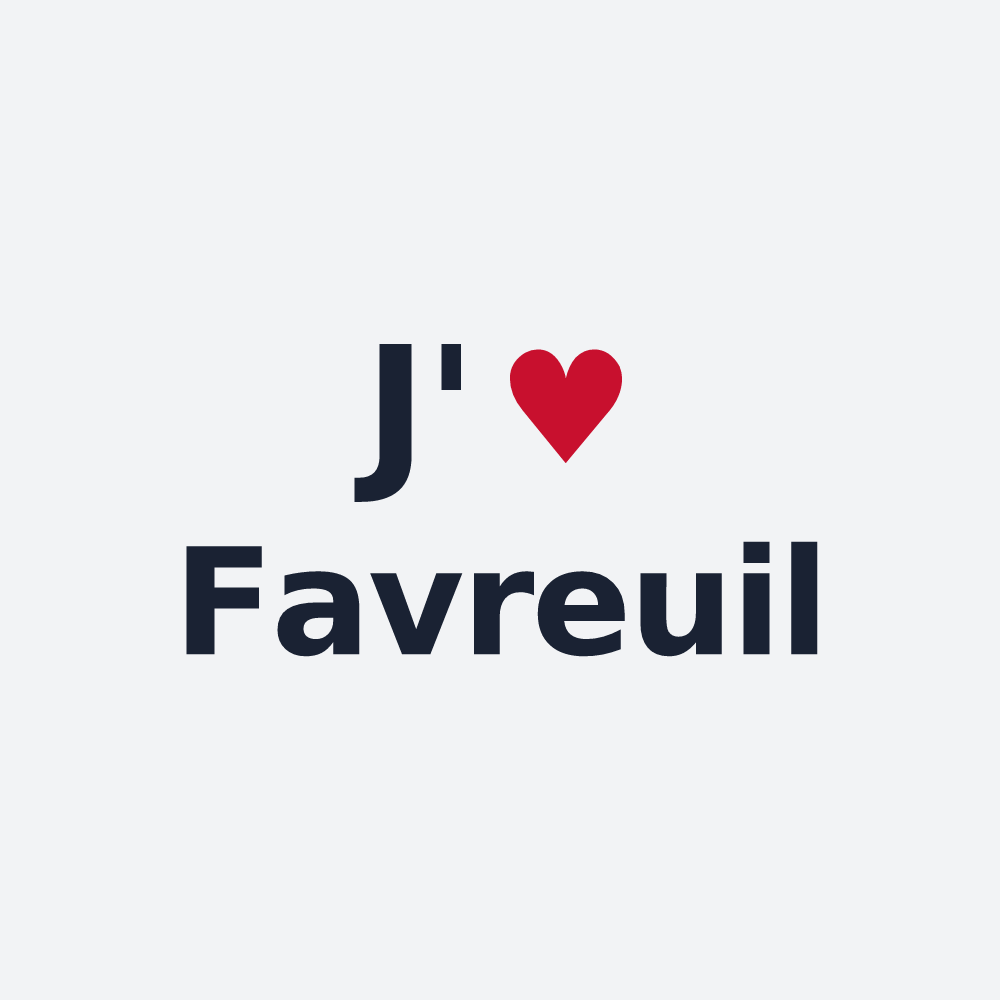 Poster personnalisé Favreuil — design J'aime Favreuil