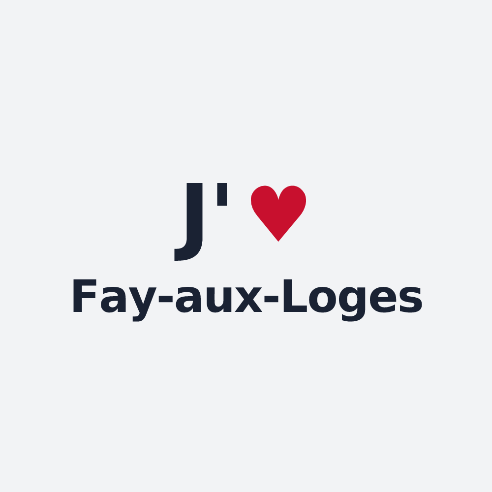 Poster personnalisé Fay-aux-Loges — design J'aime Fay-aux-Loges