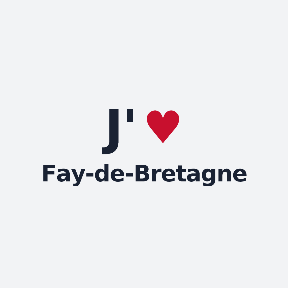 Poster personnalisé Fay-de-Bretagne — design « J'aime Fay-de-Bretagne » imprimé sur le poster