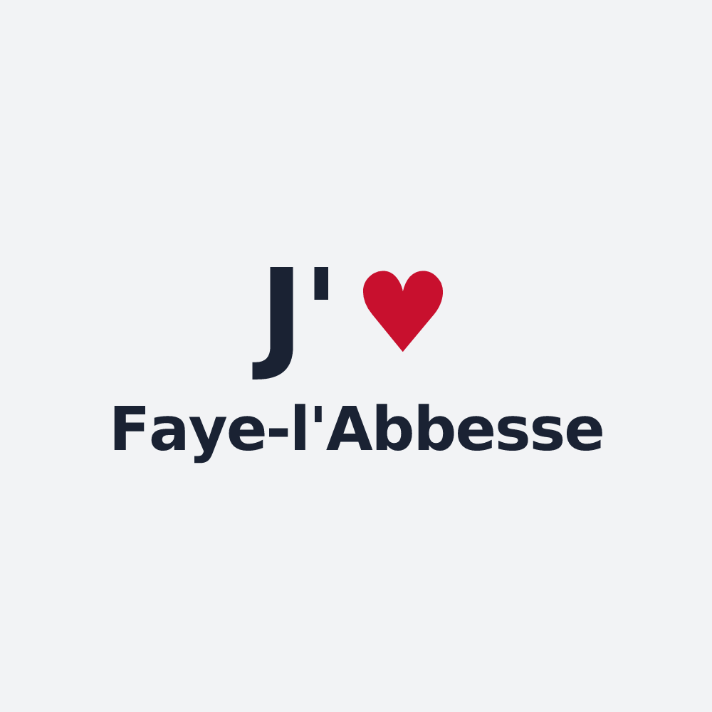 Poster personnalisé Faye-l'Abbesse — design J'aime Faye-l'Abbesse
