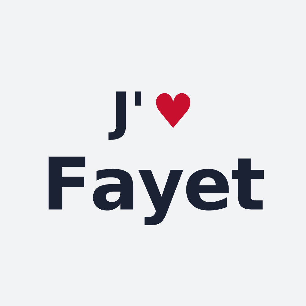 Poster personnalisé Fayet — design J'aime Fayet