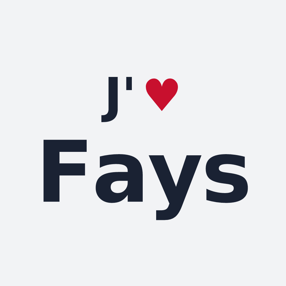 Poster personnalisé Fays — design J'aime Fays